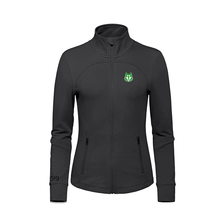 NICHOLAS WILSON EMBROIDERED FRENCH TERRY ZIP-UP (WOMENS)