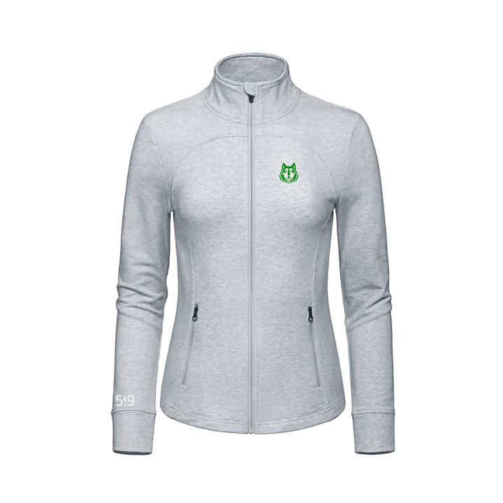 NICHOLAS WILSON EMBROIDERED FRENCH TERRY ZIP-UP (WOMENS)