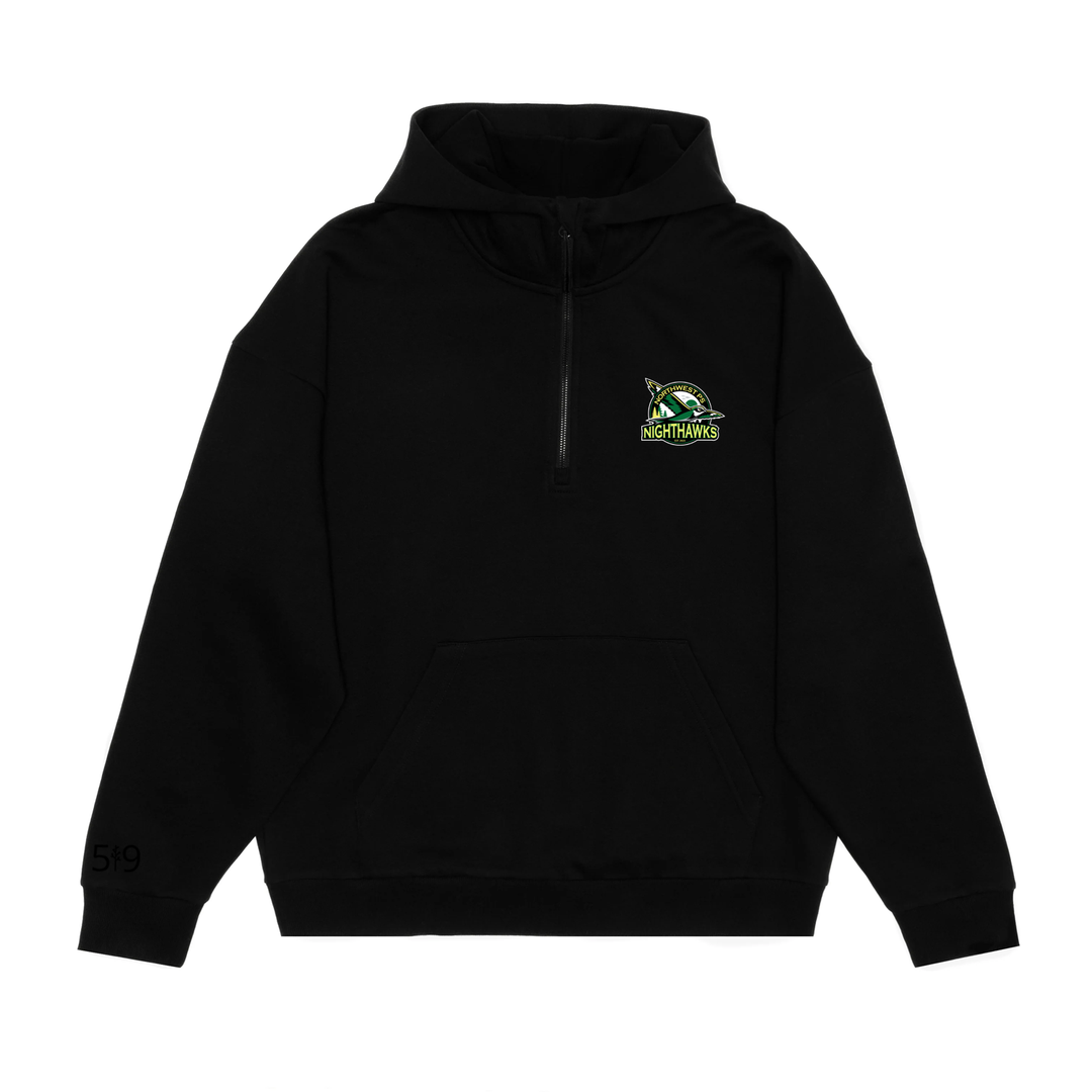 NORTHWEST NIGHTHAWKS EMBLEM SCUBA 1/2 ZIP HOODIE (UNISEX)
