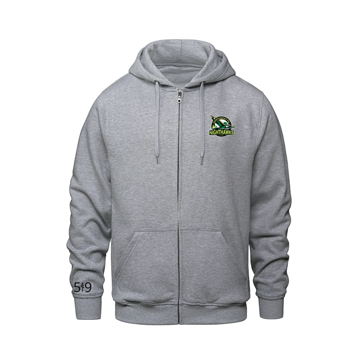 NORTHWEST NIGHTHAWKS EMBLEM ZIP-UP HOODIE (UNISEX)