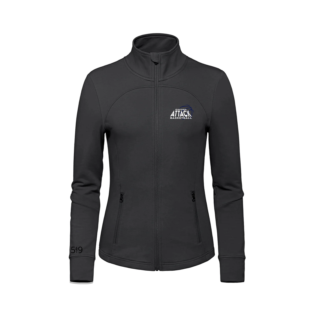 OXFORD ATTACK EMBROIDERED FRENCH TERRY ZIP-UP (WOMENS)