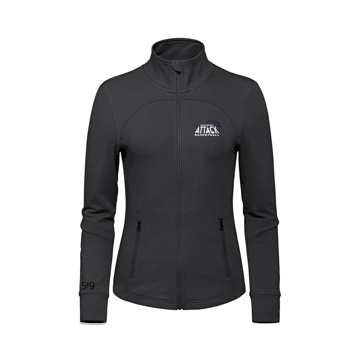 OXFORD ATTACK EMBROIDERED FRENCH TERRY ZIP-UP (WOMENS)