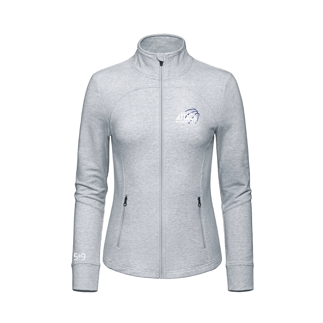 OXFORD ATTACK EMBROIDERED FRENCH TERRY ZIP-UP (WOMENS)