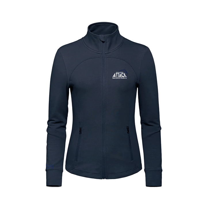 OXFORD ATTACK EMBROIDERED FRENCH TERRY ZIP-UP (WOMENS)