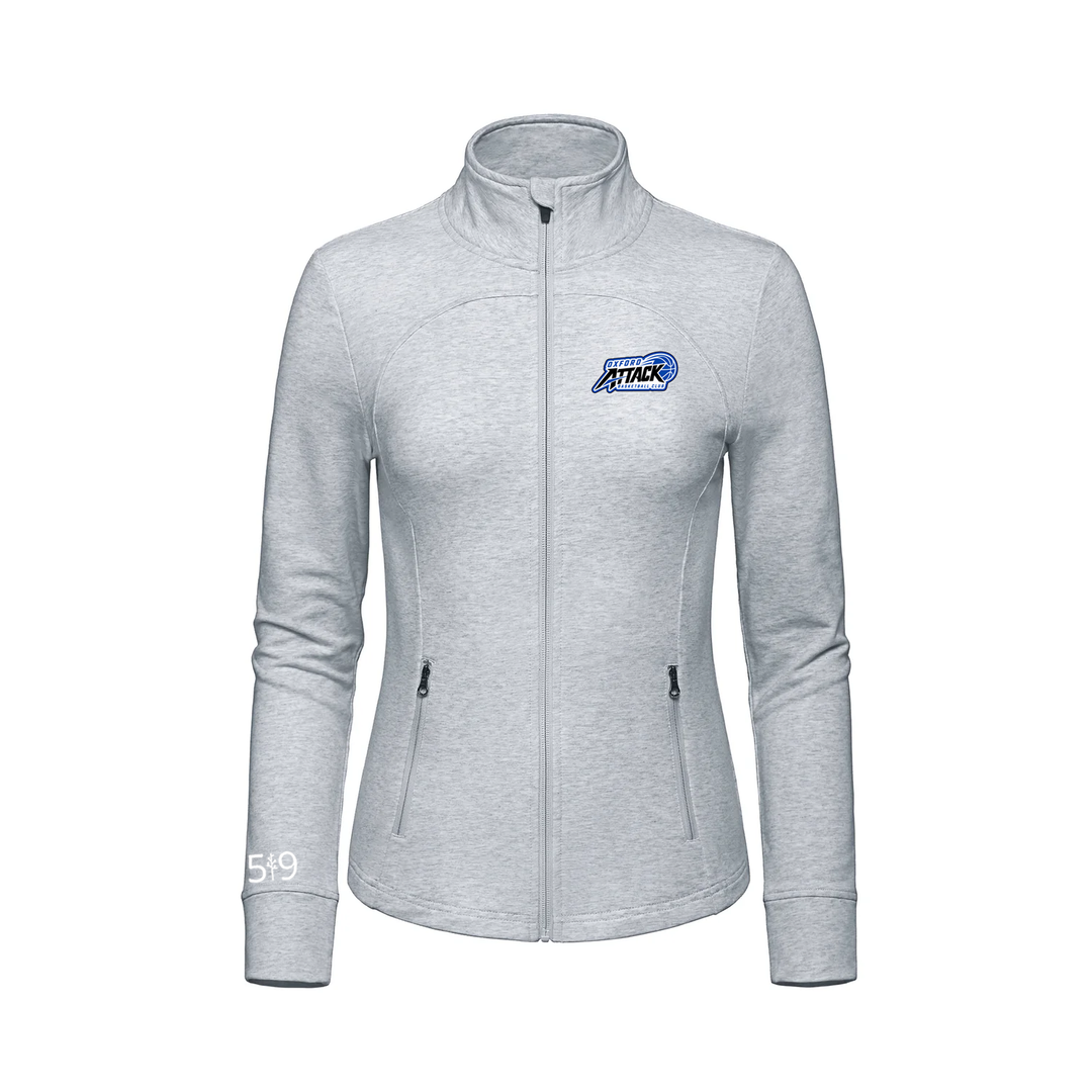 OXFORD ATTACK EMBROIDERED FRENCH TERRY ZIP-UP (WOMENS)