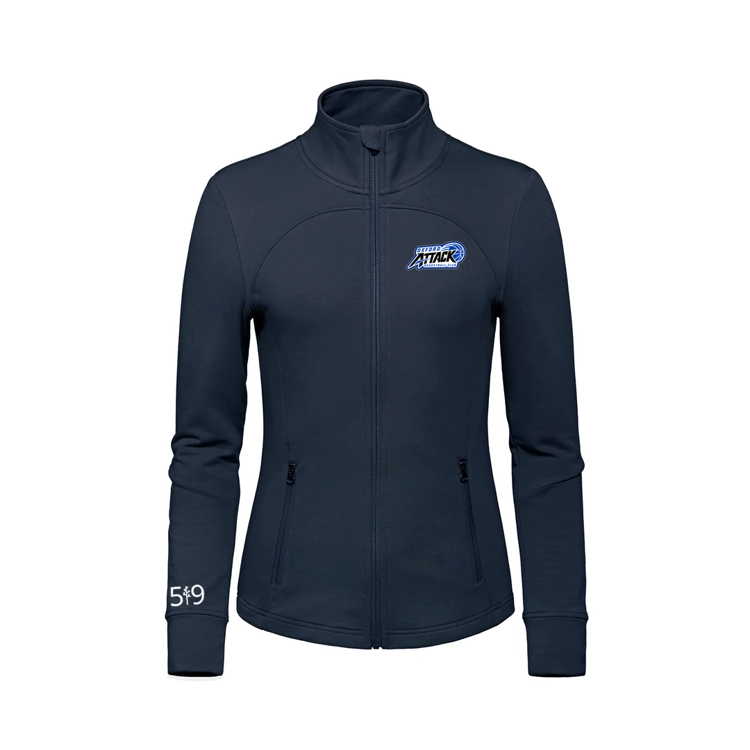 OXFORD ATTACK EMBROIDERED FRENCH TERRY ZIP-UP (WOMENS)