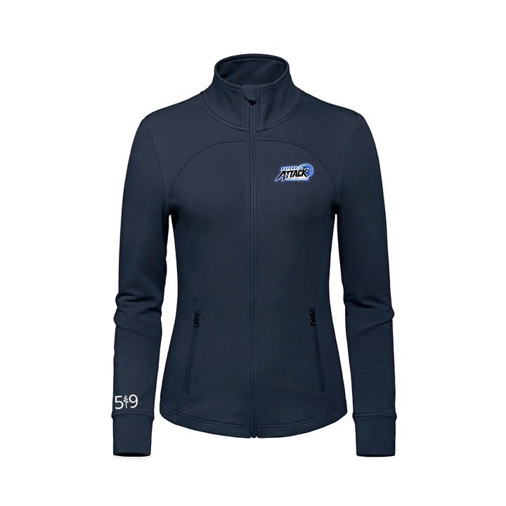 OXFORD ATTACK EMBROIDERED FRENCH TERRY ZIP-UP (WOMENS)