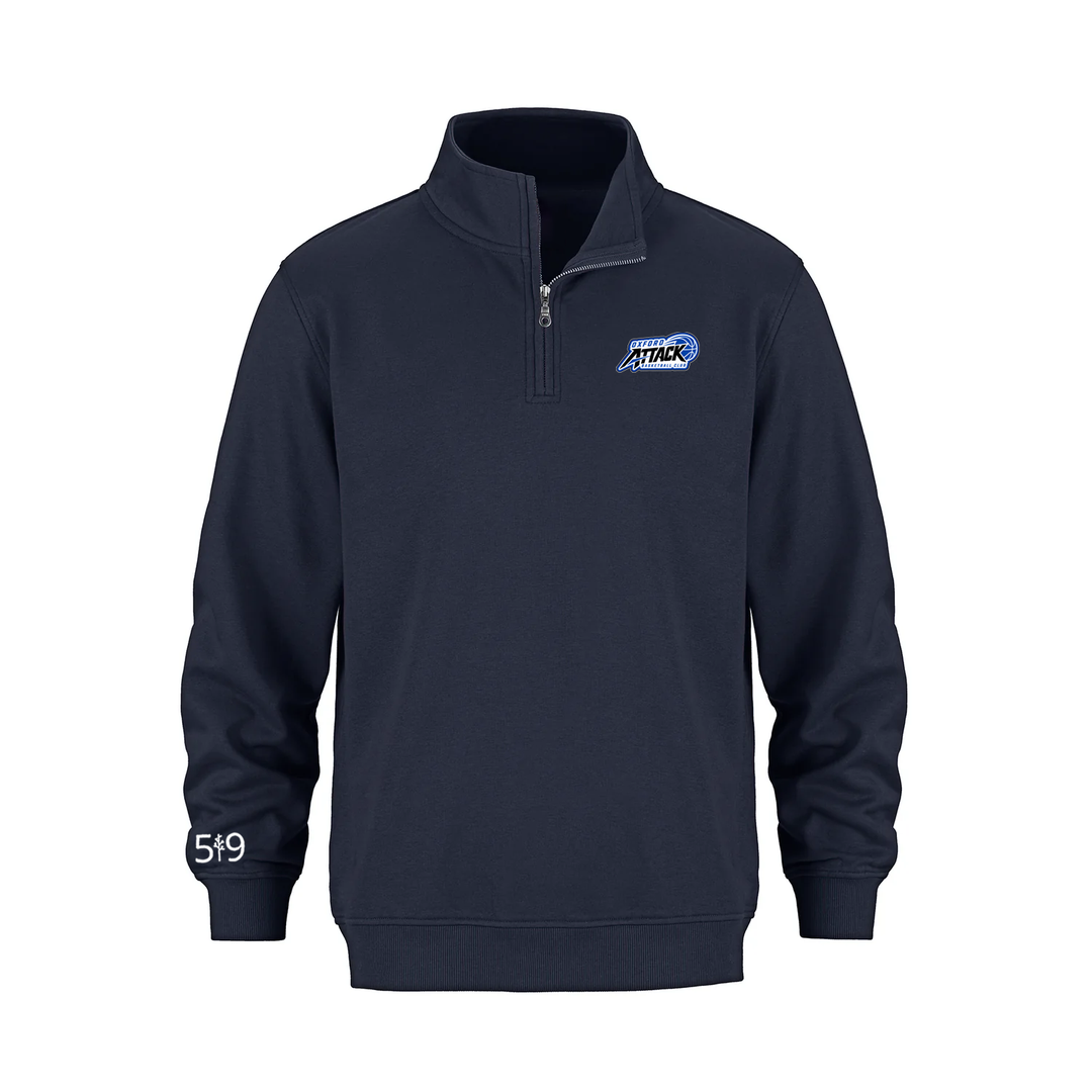 OXFORD ATTACK EMBROIDERED 1/4 ZIP (UNISEX)