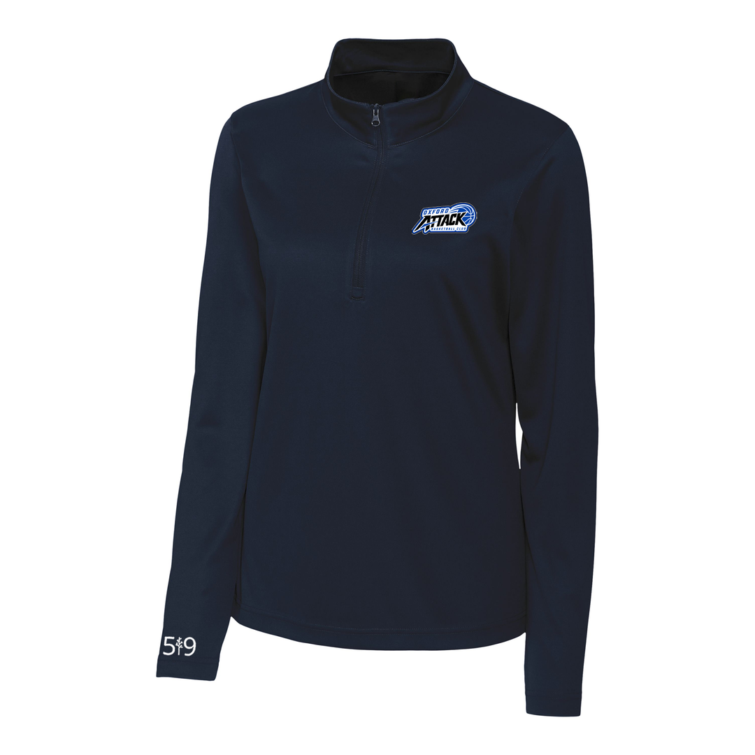 OXFORD ATTACK EMBLEM ATHLETIC 1/4 ZIP (WOMENS)