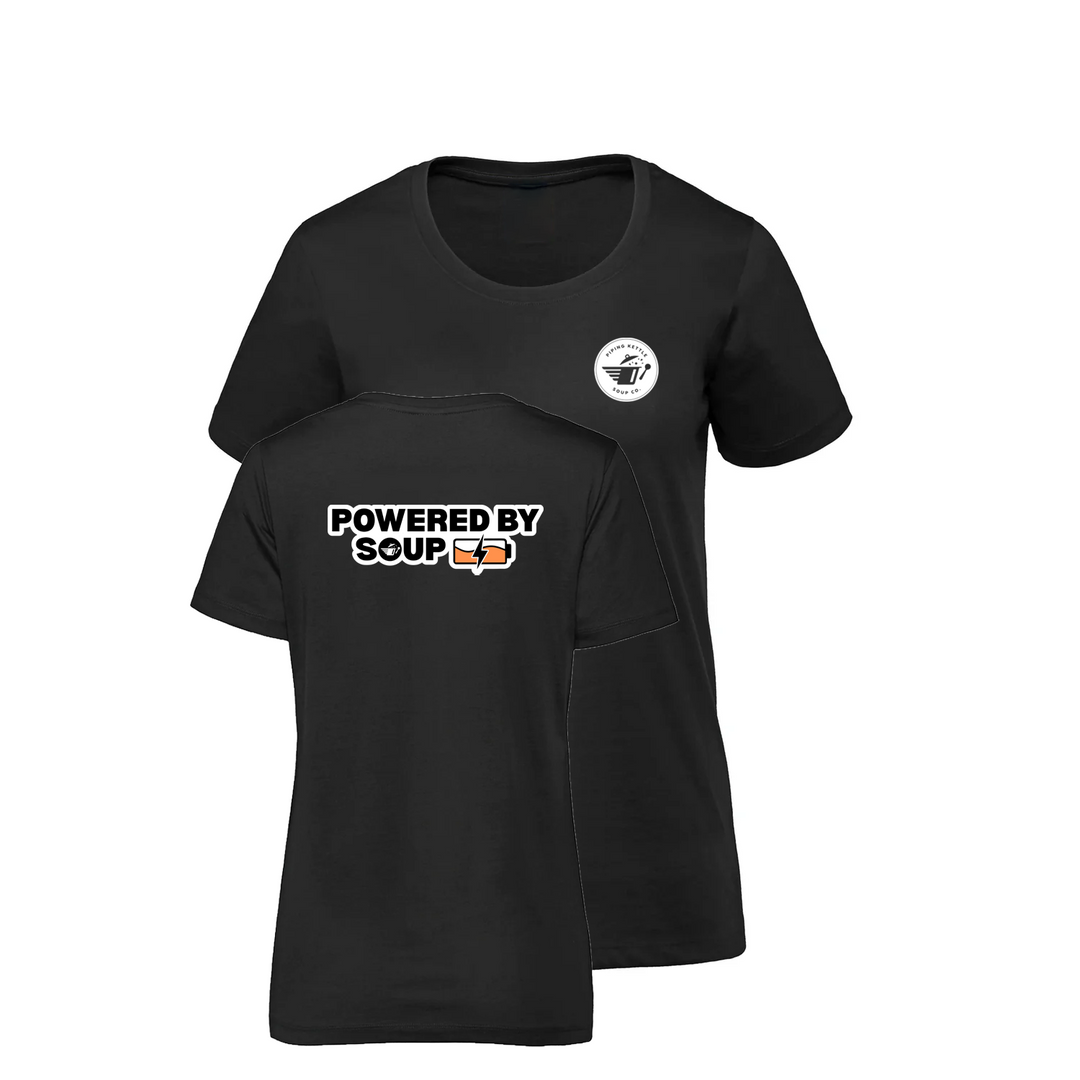 POWERED BY SOUP PREMIUM TEE (WOMENS)