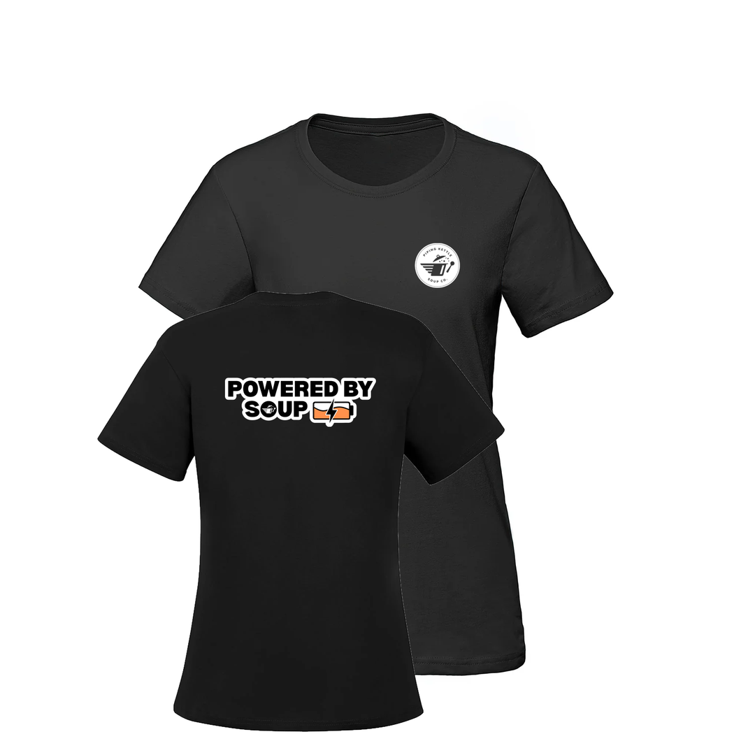 POWERED BY SOUP TEE (WOMENS)