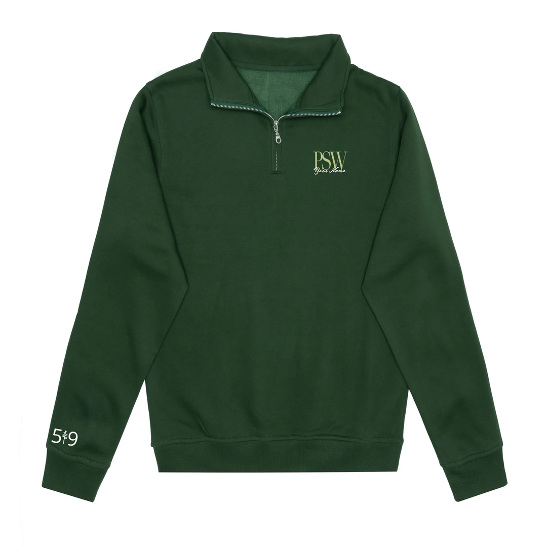 PSW EMBROIDERED 1/4 ZIP (UNISEX)