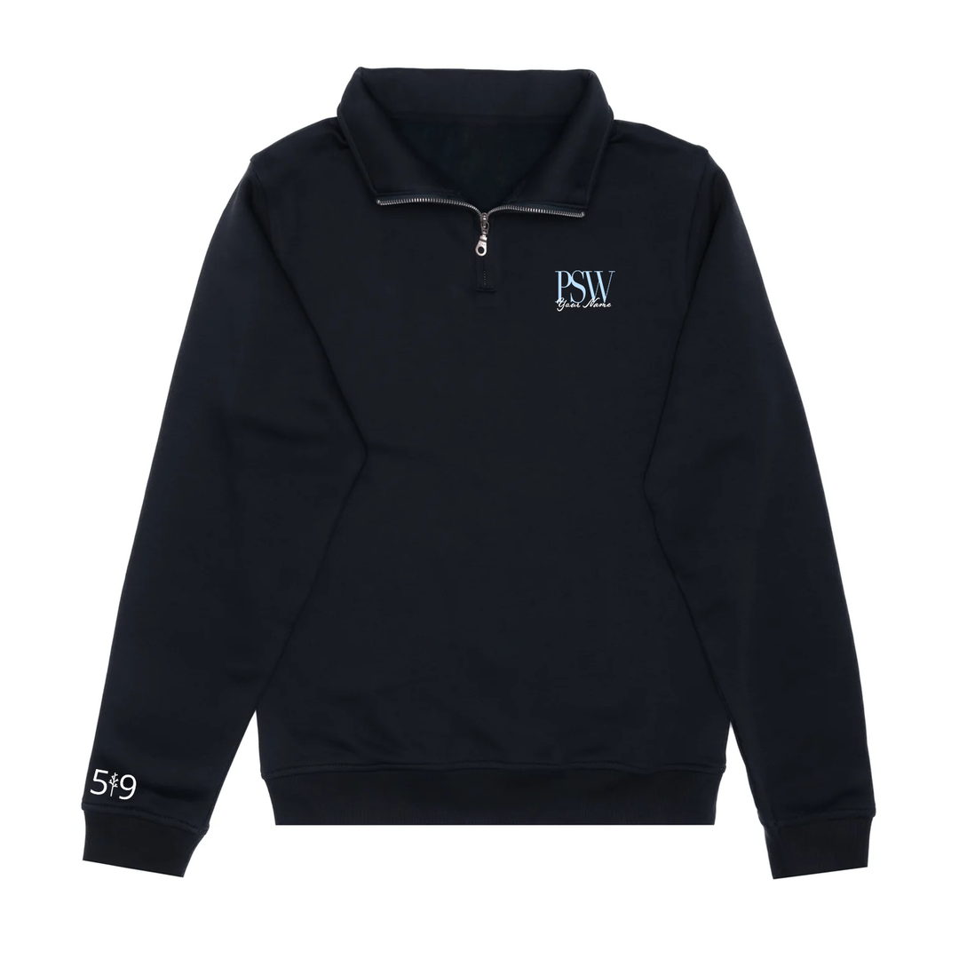 PSW EMBROIDERED 1/4 ZIP (UNISEX)