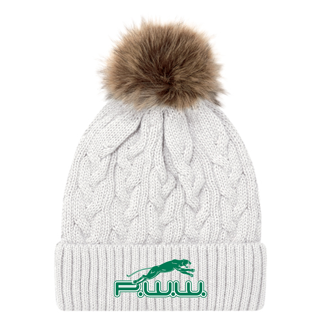PWW EMBROIDERED FAUX FUR TOQUE