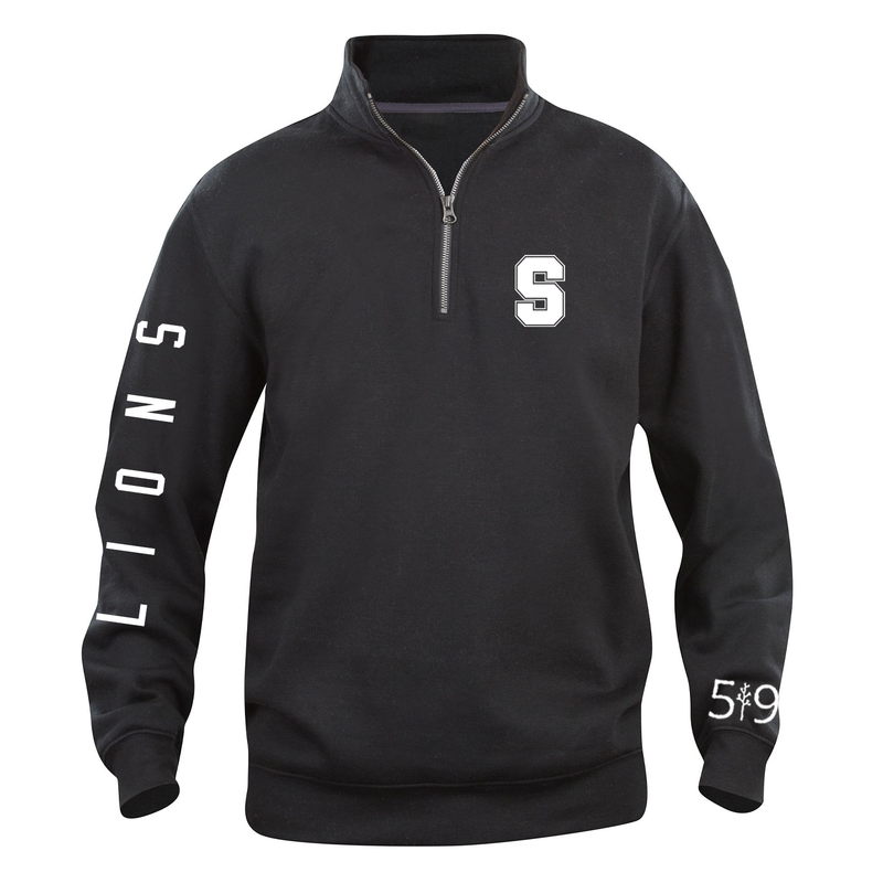 SOUTH LIONS SLEEVE LOGO 1/4 ZIP (UNISEX)