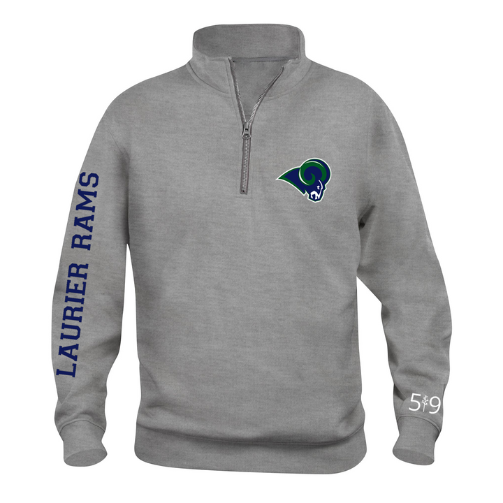 LAURIER RAMS SLEEVE LOGO 1/4 ZIP (UNISEX)