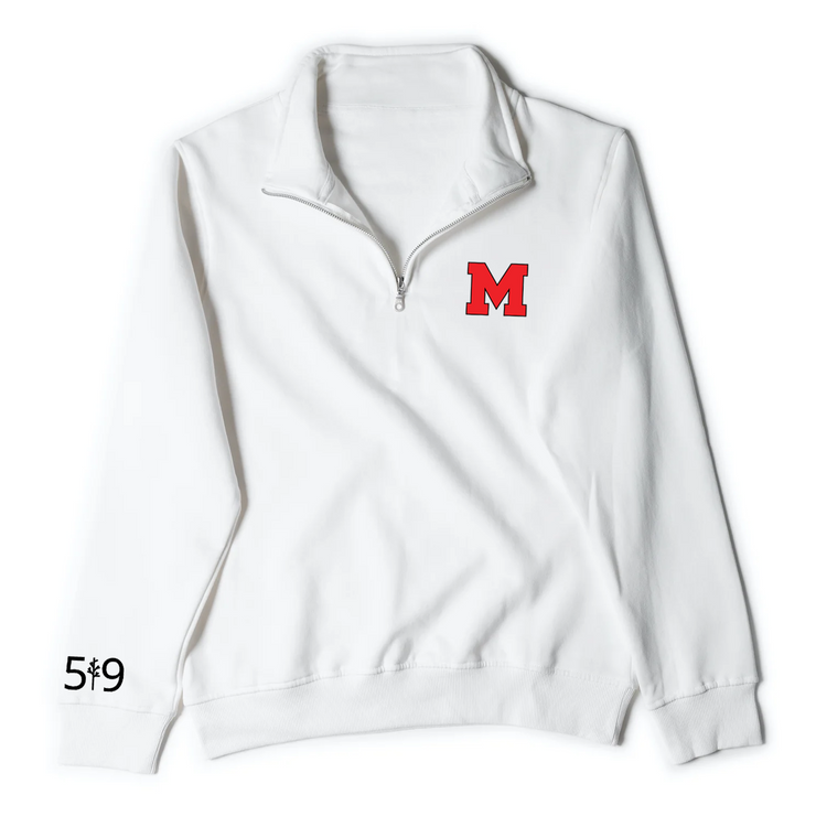 MEDWAY COWBOYS EMBROIDERED "M" 1/4 ZIP (UNISEX)