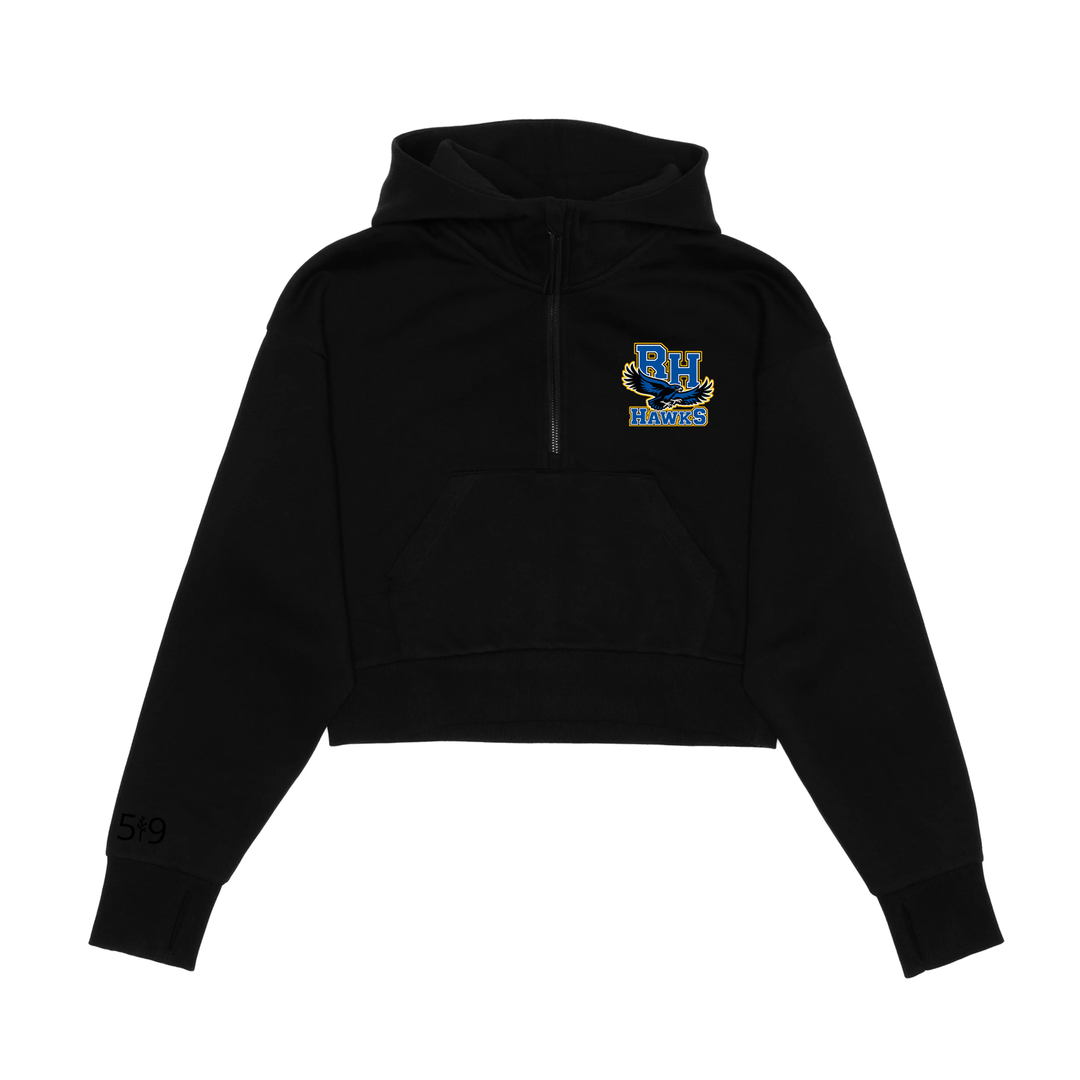 RICH HANSEN CLASSIC CROPPED SCUBA 1/2 ZIP HOODIE (WOMENS)