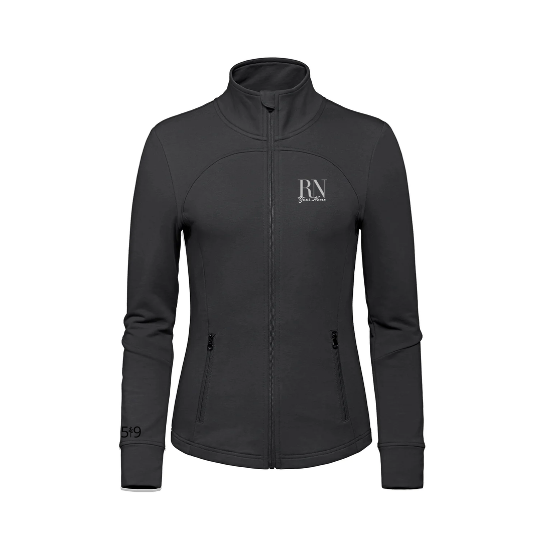 RN EMBROIDERED FRENCH TERRY ZIP-UP (WOMENS)