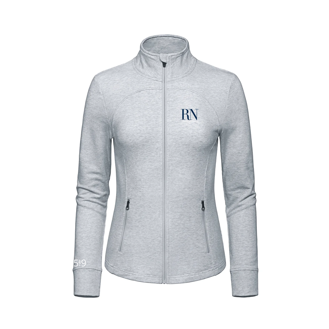 RN EMBROIDERED FRENCH TERRY ZIP-UP (WOMENS)