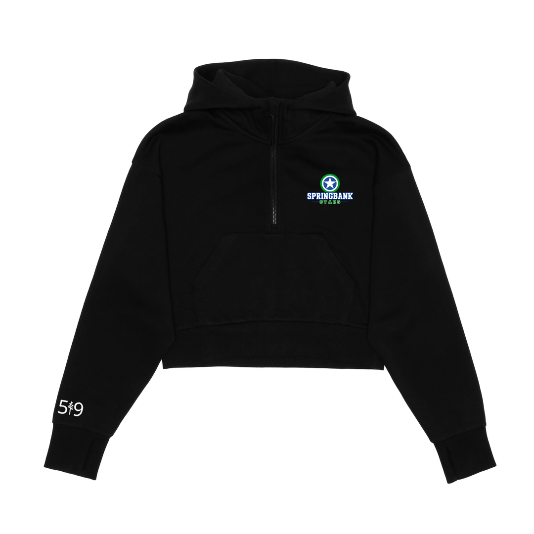SPRINGBANK CLASSIC CROPPED SCUBA 1/2 ZIP HOODIE (WOMENS)