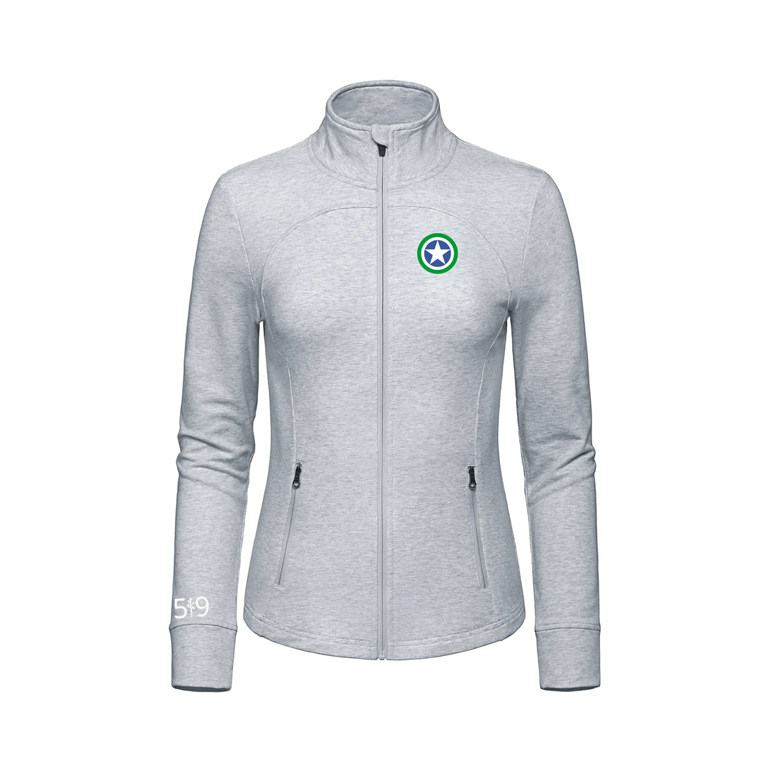 SPRINGBANK EMBROIDERED FRENCH TERRY ZIP-UP (WOMENS)