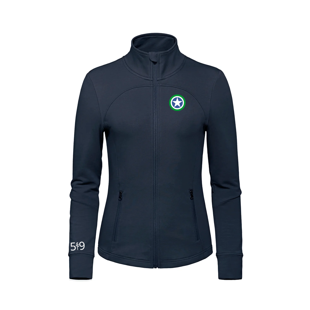 SPRINGBANK EMBROIDERED FRENCH TERRY ZIP-UP (WOMENS)