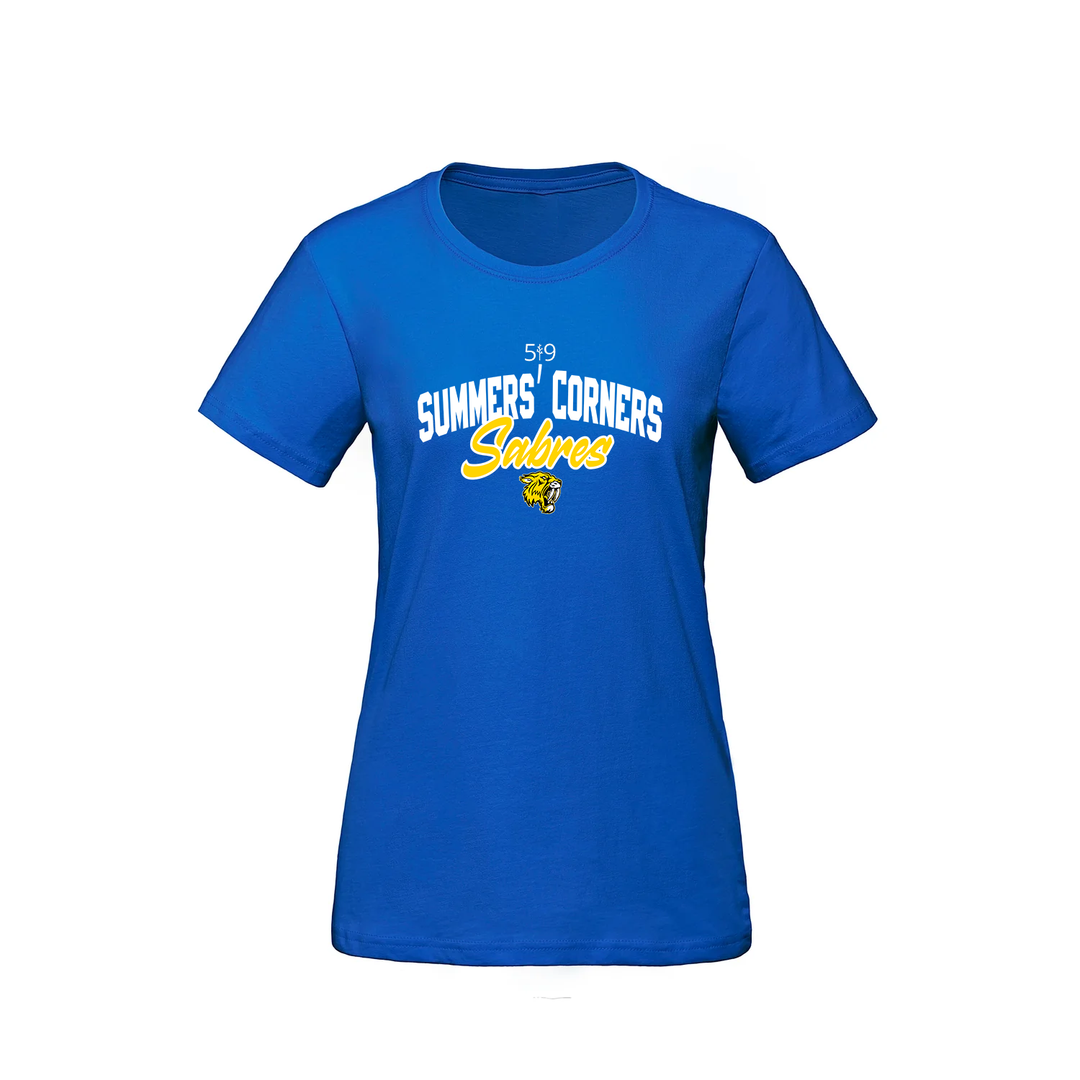 SUMMERS' CORNER SABRES TEE (WOMENS)