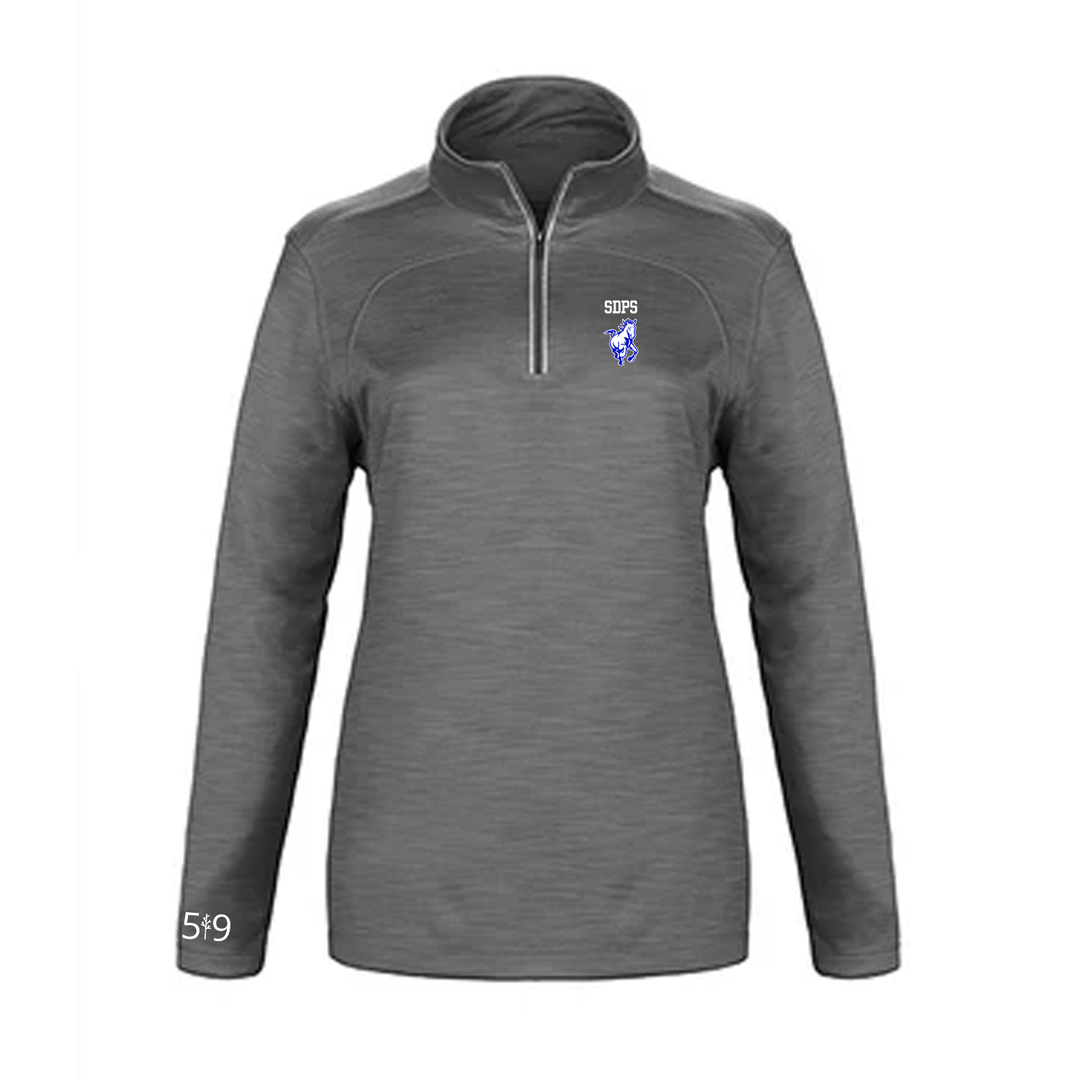 SOUTH DORCHESTER EMBROIDERED PREMIUM ATHLETIC 1/4 ZIP (WOMENS)