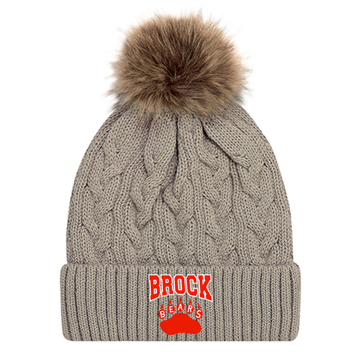 SIR ISAAC BROCK EMBROIDERED FAUX FUR TOQUE