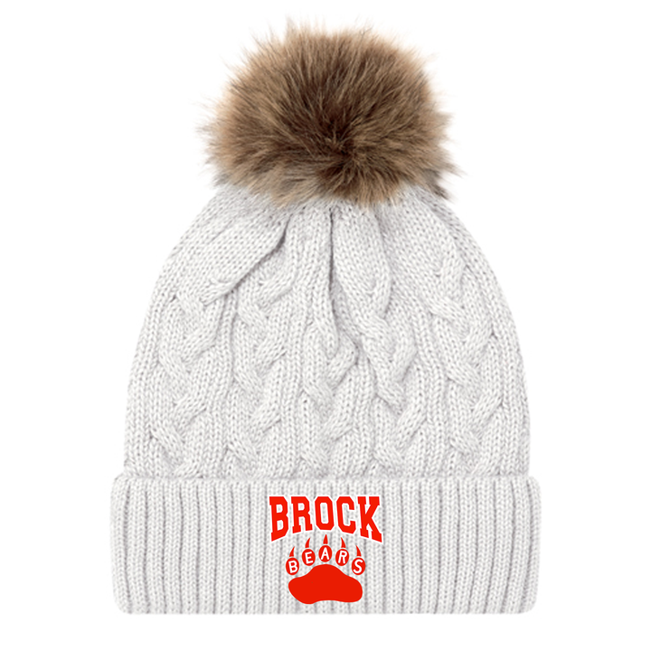 SIR ISAAC BROCK EMBROIDERED FAUX FUR TOQUE