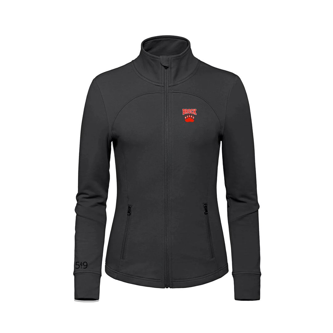 SIR ISAAC BROCK EMBROIDERED FRENCH TERRY ZIP-UP (WOMENS)