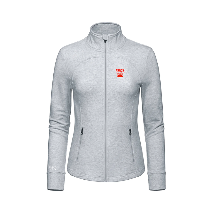 SIR ISAAC BROCK EMBROIDERED FRENCH TERRY ZIP-UP (WOMENS)