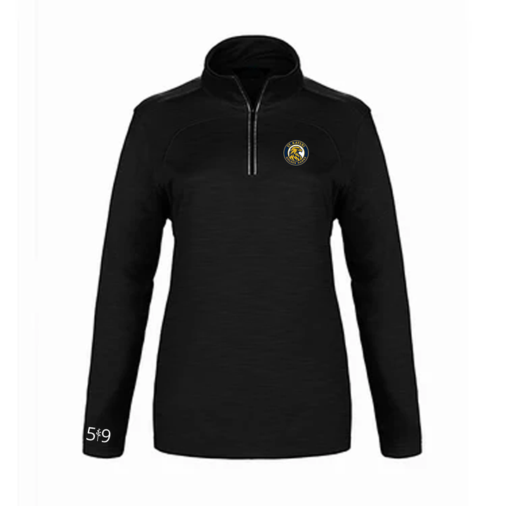 ST. KATERI EMBROIDERED PREMIUM ATHLETIC 1/4 ZIP (WOMENS)