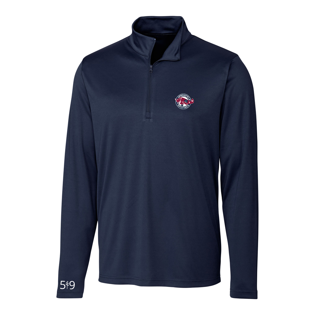 SPRINGFIELD EMBROIDERED ATHLETIC 1/4 ZIP (MENS)