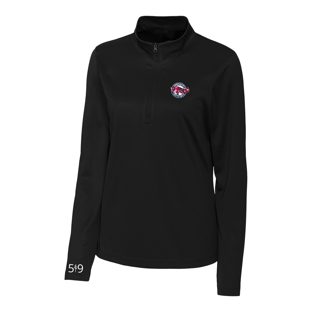 SPRINGFIELD EMBROIDERED ATHLETIC 1/4 ZIP (WOMENS)