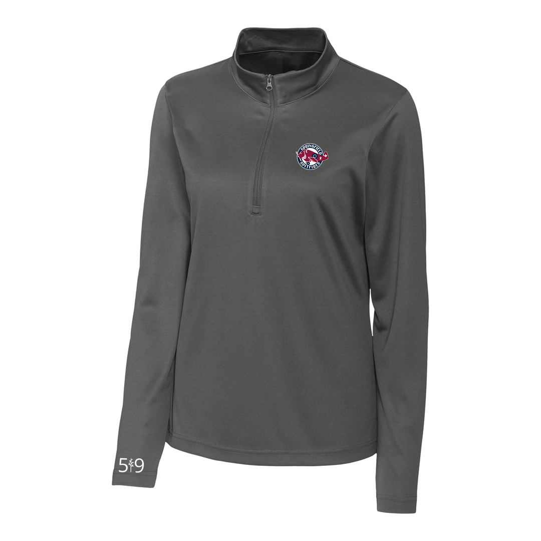 SPRINGFIELD EMBROIDERED ATHLETIC 1/4 ZIP (WOMENS)