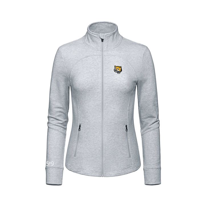 SAUNDERS EMBROIDERED FRENCH TERRY ZIP-UP (WOMENS)