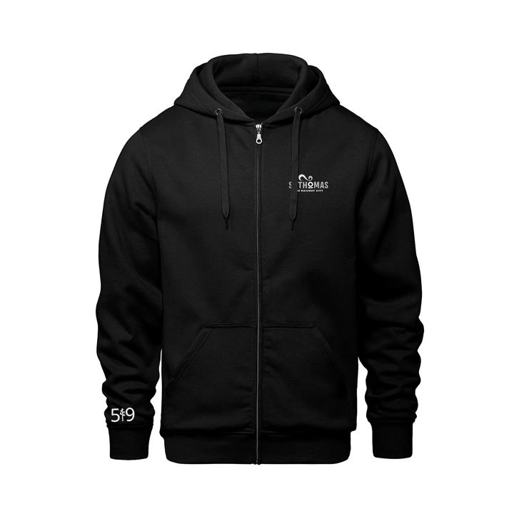 ST. THOMAS EMBROIDERED ZIP-UP HOODIE (UNISEX)