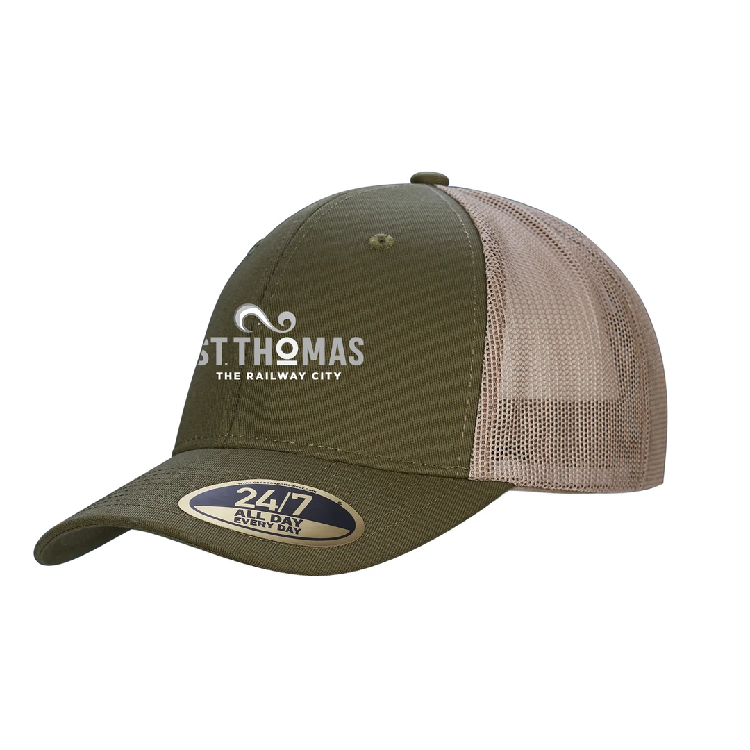 ST. THOMAS LIGHT EMBROIDERED TRUCKER CAP
