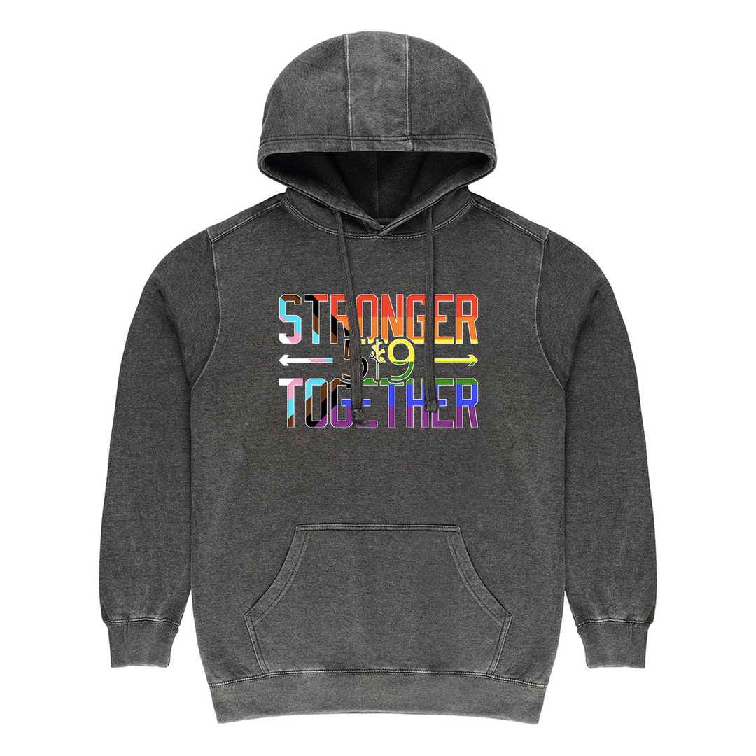 PRIDE STRONGER TOGETHER VINTAGE HOODIE (UNISEX)