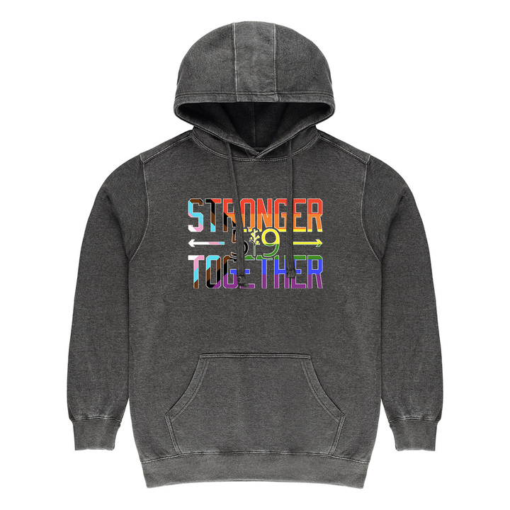 PRIDE STRONGER TOGETHER VINTAGE HOODIE (UNISEX)
