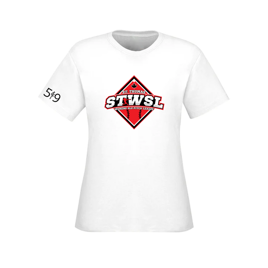 ST. THOMAS WOMEN'S SLO PITCH CLASSIC TEE (WOMENS)