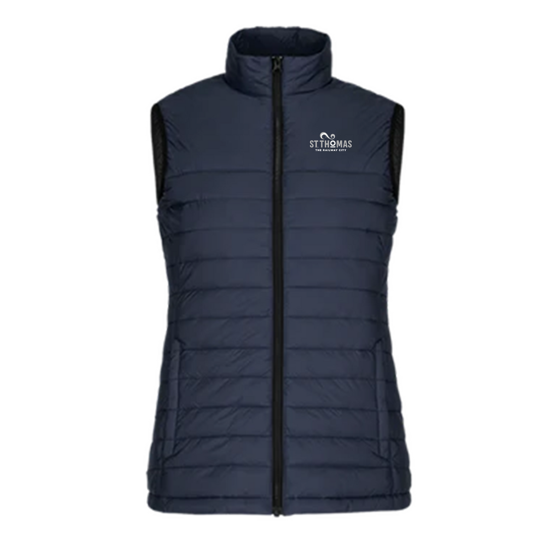 ST. THOMAS LIGHT EMBROIDERED PUFFER PREMIUM VEST (WOMENS)