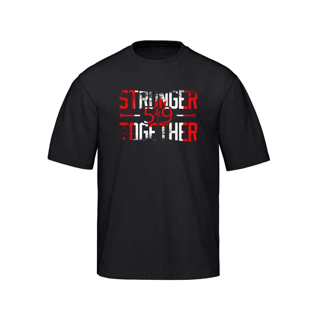 DISTRESSED CANADA STRONGER TOGETHER OVERSIZED TEE (UNISEX)