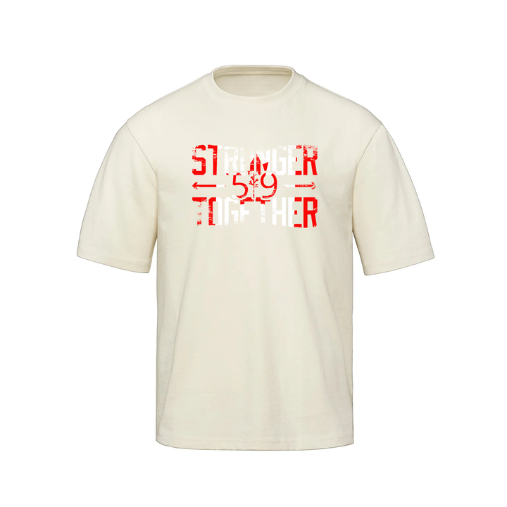DISTRESSED CANADA STRONGER TOGETHER OVERSIZED TEE (UNISEX)
