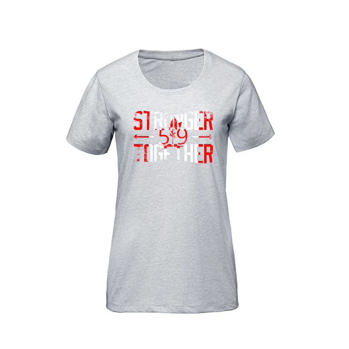 DISTRESSED CANADA STRONGER TOGETHER PREMIUM TEE (WOMENS)