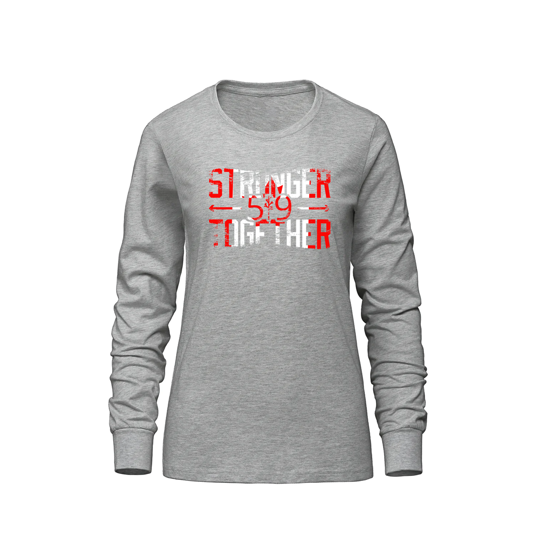 DISTRESSED CANADA STRONGER TOGETHER LONG SLEEVE (WOMENS)