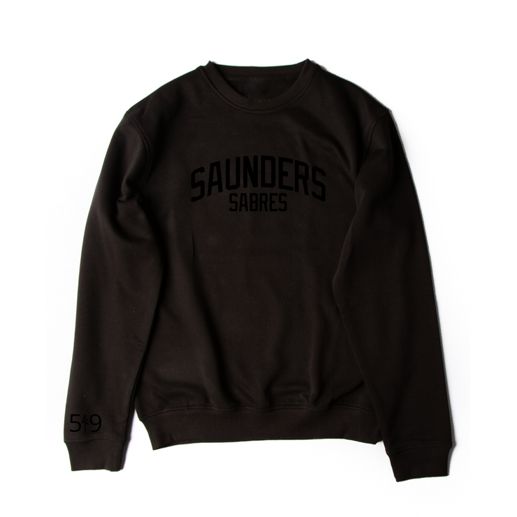 SAUNDERS BLACK OUT CREWNECK (UNISEX)