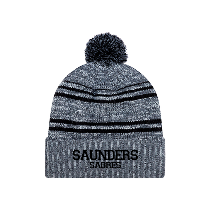 SAUNDERS EMBROIDERED POM-POM TOQUE